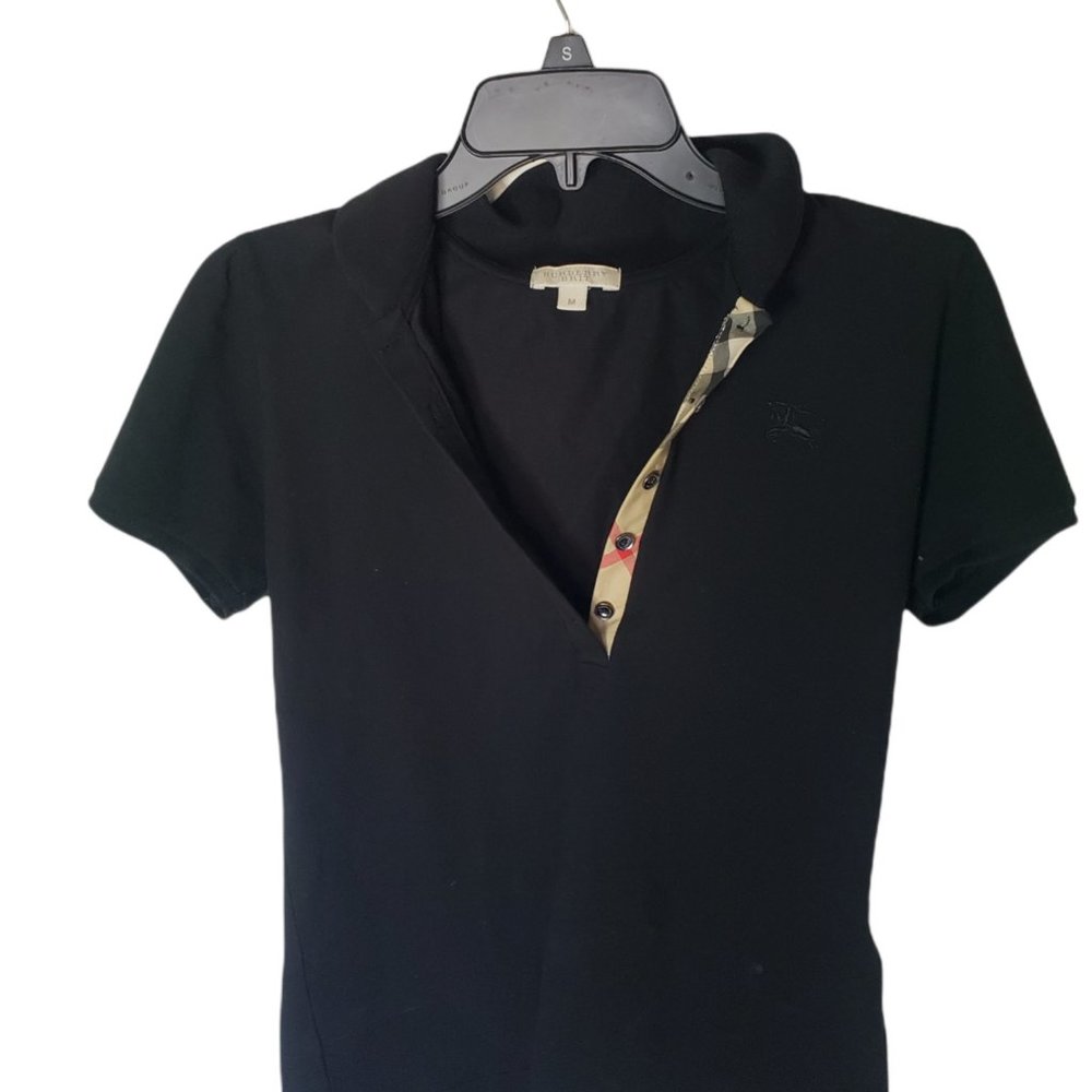 Burberry Monogram Motif Pique Polo Shirt  For women